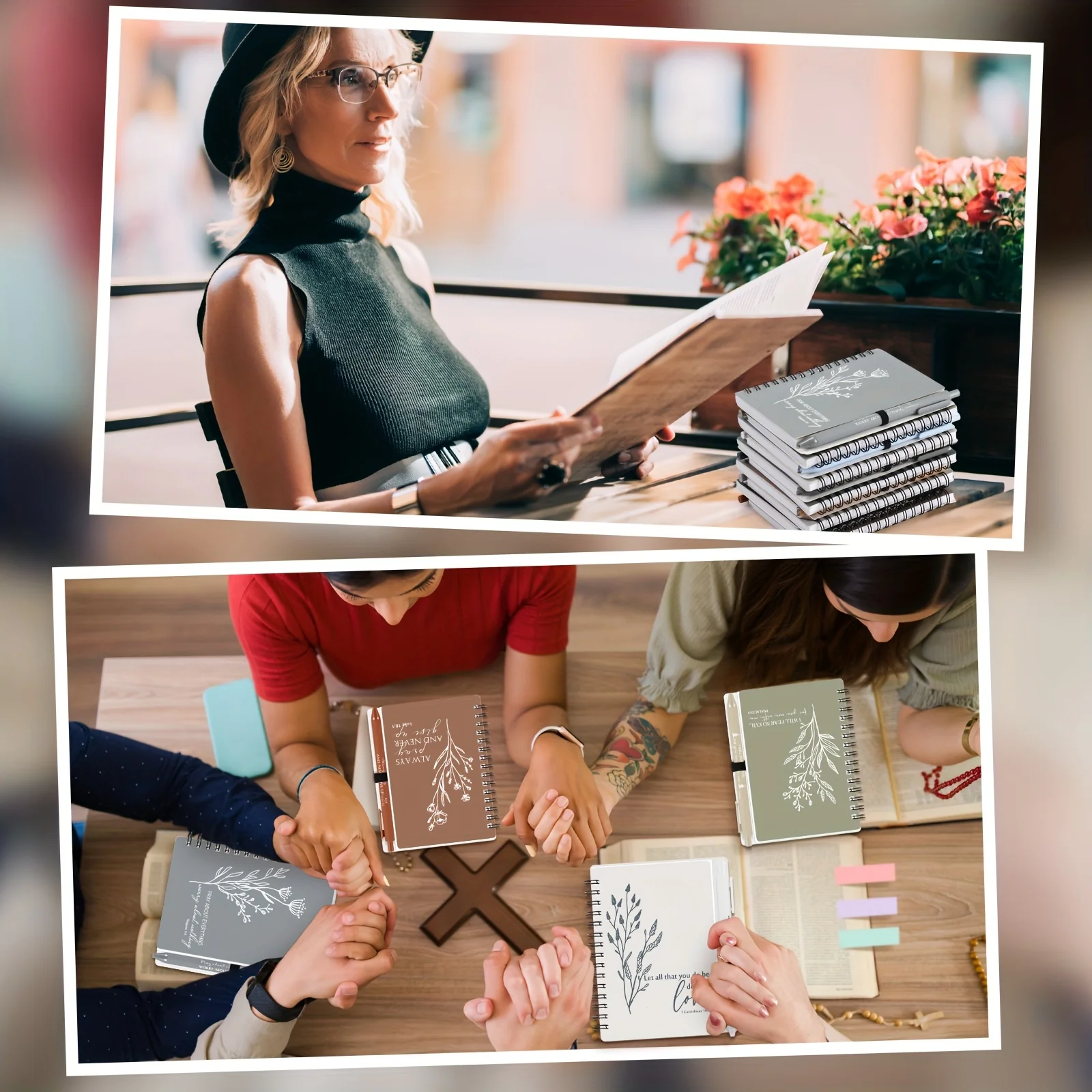 20 Sets Notebook 20 Sets Valentine's Day Gifts Bulk A6 Spiral Notebook Bible Journal For Women Men | Religious Aesthetic Scripture Notepad With Ballpoint Pen For Pastor Wife Sunday School